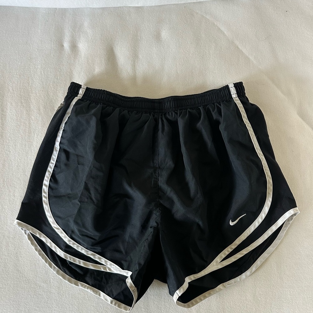 Nike Black Women's Running Shorts with White Trim